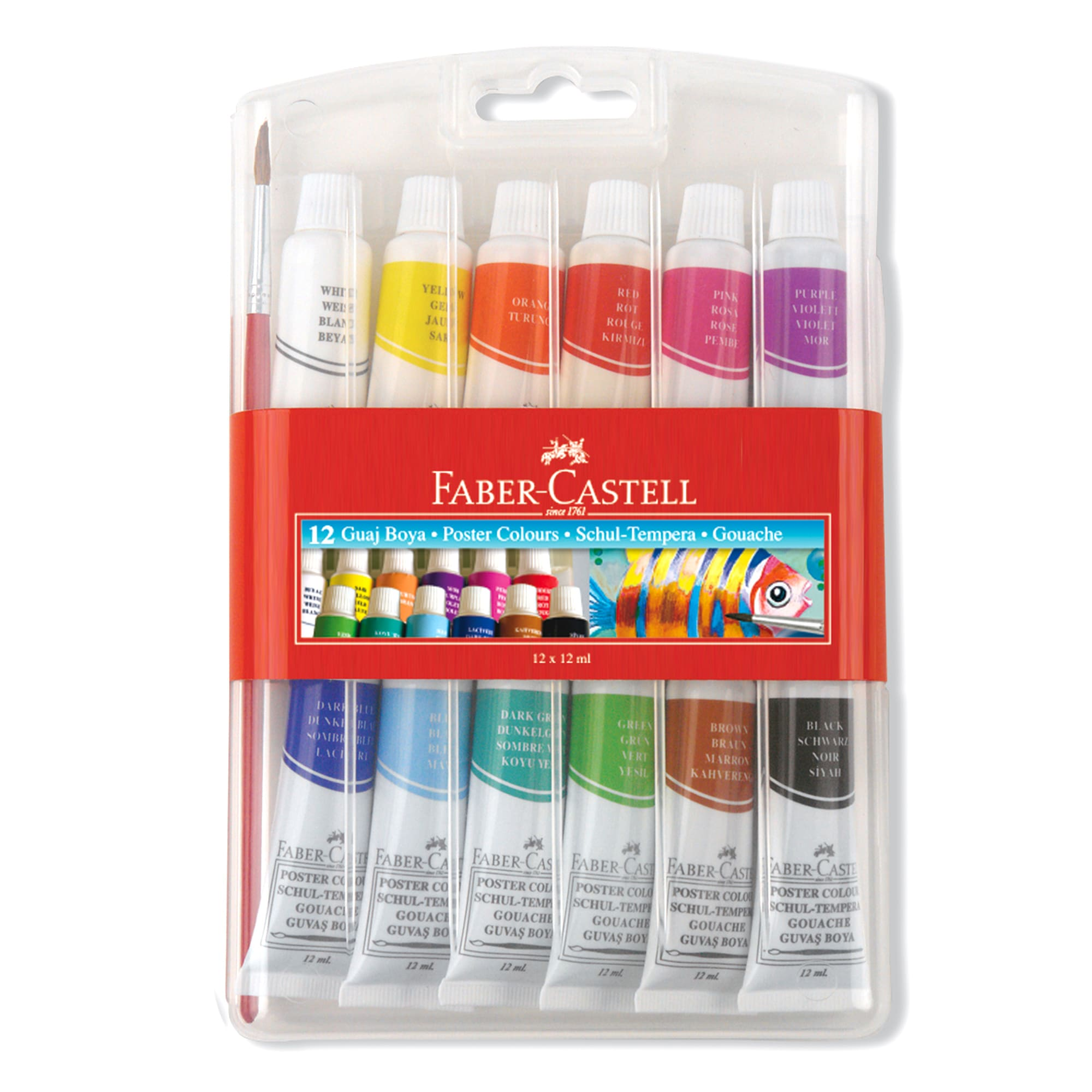 FABER CASTELL GUAJ BOYA 12 RENK TÜP 12ML 121011